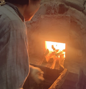 焼成の様子