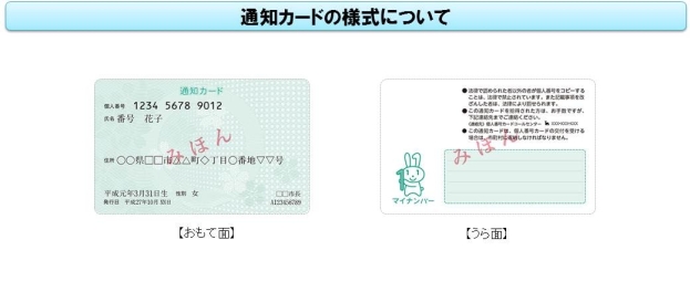 通知カードの画像 通知カードの画像