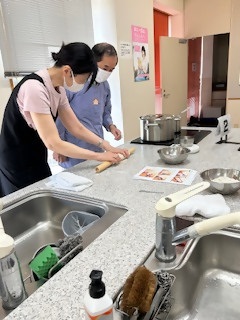 そば打ち教室の様子 延し