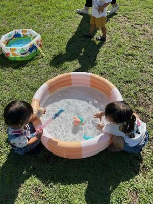 水遊び写真