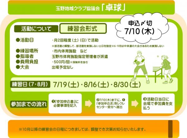 卓球(パンフレット)