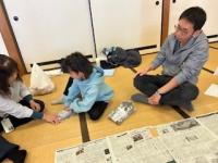 新聞紙ブーツ3