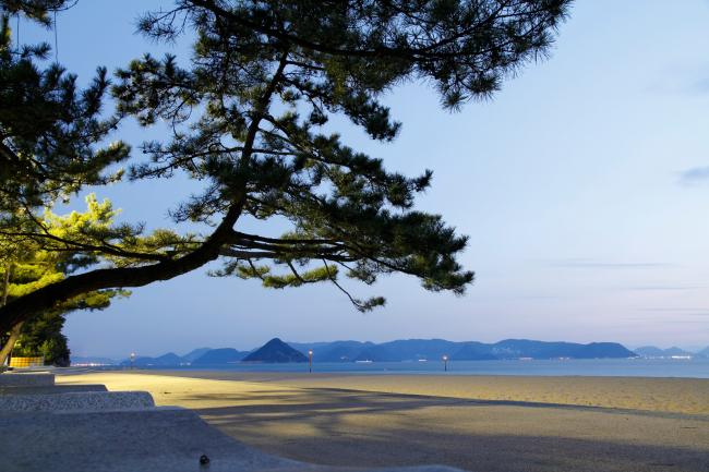 渋川の夕景の画像